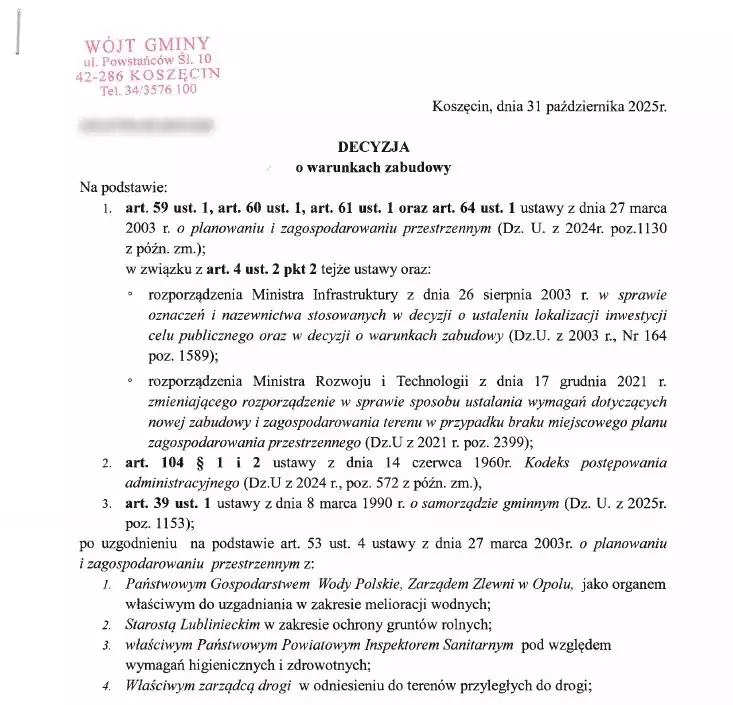 Przykładowa decyzja WZ