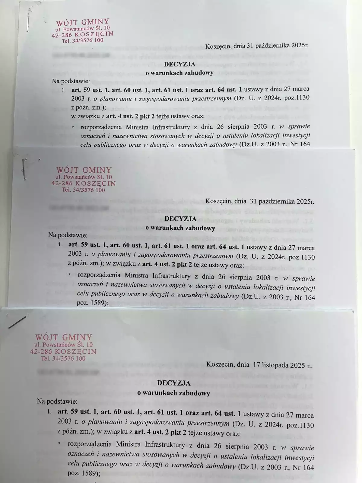 Indywidualne decyzje WZ